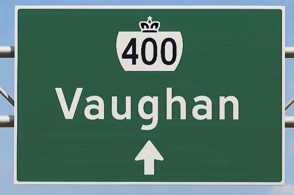 Highway 400 Vaughan sign